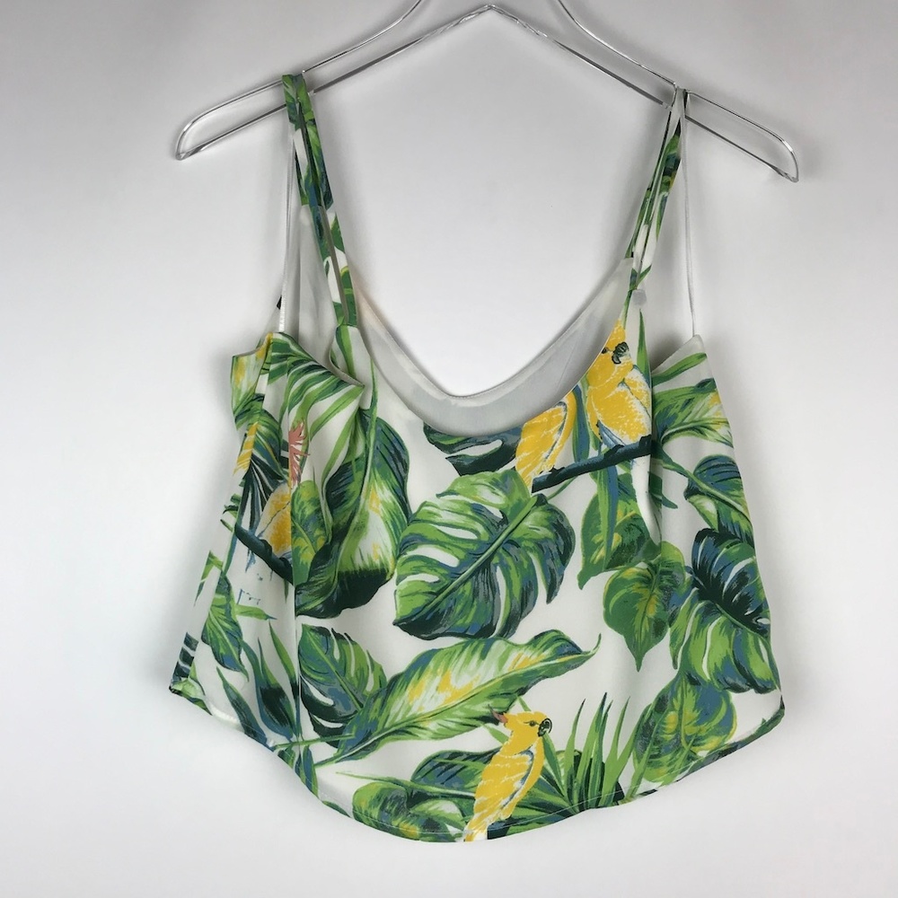 June & Hudson Tropical Cropped Tank Top - Picture 3 of 8